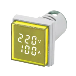 AD22-SAV, 0-100А, 50-500В, жовтий (Світлосигнальна арматура з індикаторами) AD22-SAV, 0-100А, 50-500В, жовтий (Світлосигнальна арматура з індикаторами)