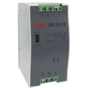 Блок живлення DR75-12, 12В, 6.3А Блок живлення DR75-12, 12В, 6.3А