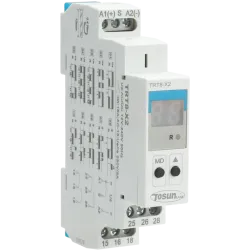 Багатофункціональне реле часу з індикацією TRT8-X2/A230, 16А, АС230, 20 режимів затримки, 2SPDT Багатофункціональне реле часу з індикацією TRT8-X2/A230, 16А, АС230, 20 режимів затримки, 2SPDT
