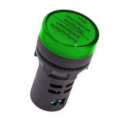 Індикатор світловий AD22-22DS, зелений, Ø22, АС 230В, LED Індикатор світловий AD22-22DS, зелений, Ø22, АС 230В, LED