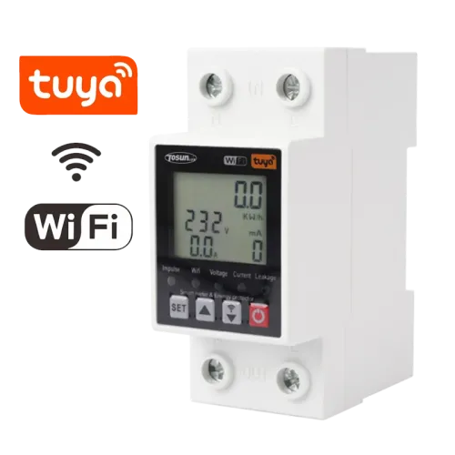 Розумне реле напруги та струму TDP8-63, WIFI, Мультиметр цифровий, АС85-300В, 1-63А Розумне реле напруги та струму TDP8-63, WIFI, Мультиметр цифровий, АС85-300В, 1-63А