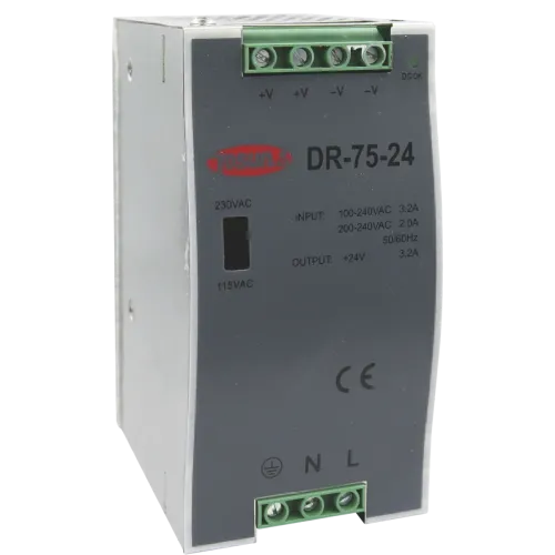 Блок живлення DR75-24, 24В, 3.2А Блок живлення DR75-24, 24В, 3.2А