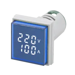 AD22-SAV, 0-100А, 50-500В, синій (Світлосигнальна арматура з індикаторами) AD22-SAV, 0-100А, 50-500В, синій (Світлосигнальна арматура з індикаторами)