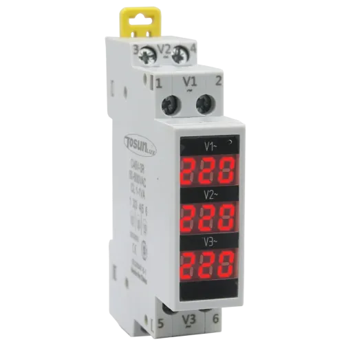 Вольтметр модульний TDD1-3V, АС50-500В (цифровий) Вольтметр модульний TDD1-3V, АС50-500В (цифровий)