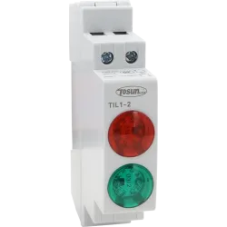 LED-індикатор модульний TIL1-2, 230В AC/DC, червоний-зелений LED-індикатор модульний TIL1-2, 230В AC/DC, червоний-зелений