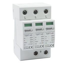 Обмежувач імпульсної перенапруги TSP7-40, 3P, 20-40kA, тип С, AC275V Обмежувач імпульсної перенапруги TSP7-40, 3P, 20-40kA, тип С, AC275V