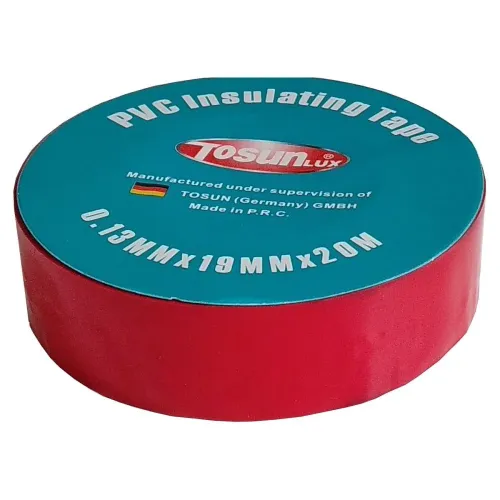 Лента изоляционная PVC, красная, 20м (0.13х19) Лента изоляционная PVC, красная, 20м (0.13х19)
