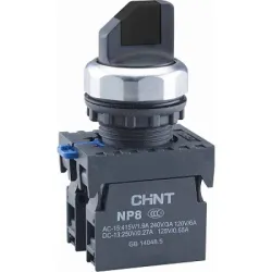 Перемикач без підсвітки NP8-11X/212 2 положення з фіксацією чорна 1NO+1NC IP65 Перемикач без підсвітки NP8-11X/212 2 положення з фіксацією чорна 1NO+1NC IP65