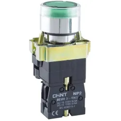 Кнопка NP2-BW3361 1NO зелена AC/DC 230В (LED) IP40 Кнопка NP2-BW3361 1NO зелена AC/DC 230В (LED) IP40