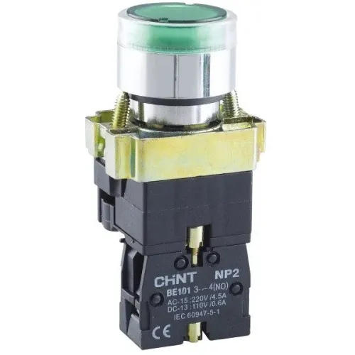 Кнопка NP2-BW3361 1NO зелена AC/DC 230В (LED) IP40 Кнопка NP2-BW3361 1NO зелена AC/DC 230В (LED) IP40