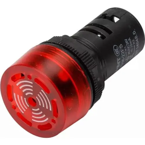 Сигнализатор звуковой ND16-22FS d22mm красный LED АС/DC24В Сигнализатор звуковой ND16-22FS d22mm красный LED АС/DC24В
