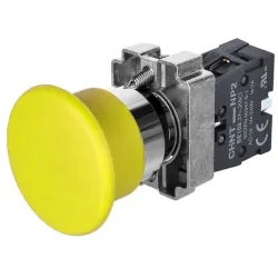 Кнопка "Грибок" d40мм із самоповерненням NP2-BC52 без підсвітки жовта 1NC IP40 Кнопка "Грибок" d40мм із самоповерненням NP2-BC52 без підсвітки жовта 1NC IP40