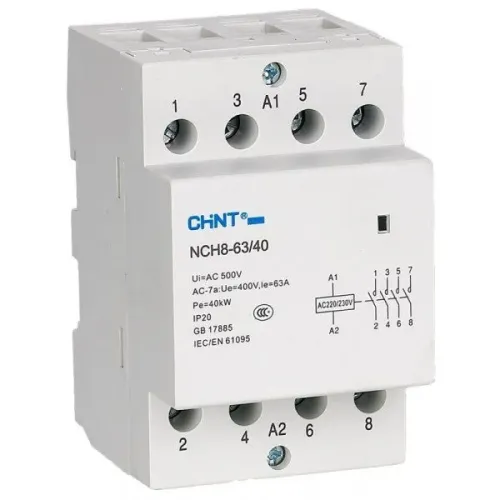 Контактор модульний NCH8-63/11 63A 1NO+1NC AC220/230В Контактор модульний NCH8-63/11 63A 1NO+1NC AC220/230В