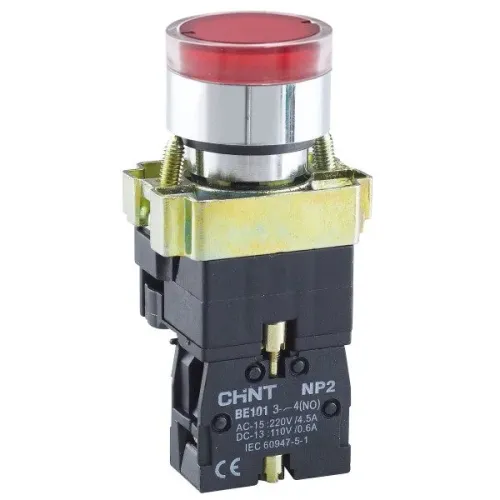 Кнопка NP2-BW3461 230V LED красная 1NO IP40 Кнопка NP2-BW3461 230V LED красная 1NO IP40