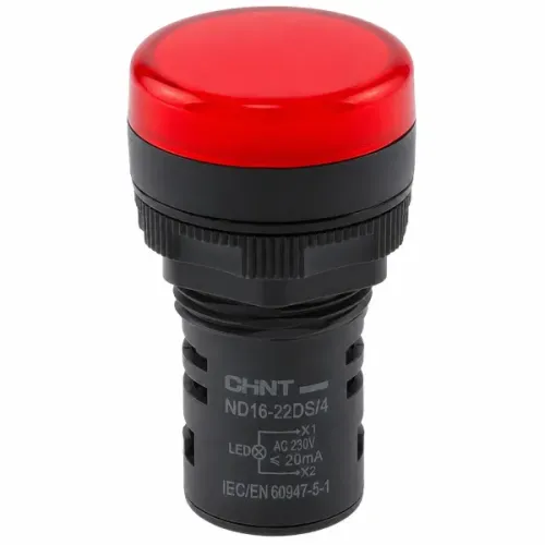 Індикатор ND16-22DS/2 червоний АС/DC24В Індикатор ND16-22DS/2 червоний АС/DC24В