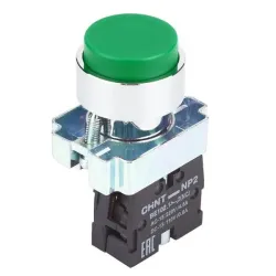 Кнопка NP2-BL31 без підсвітки зелена 1NO IP40 Кнопка NP2-BL31 без підсвітки зелена 1NO IP40