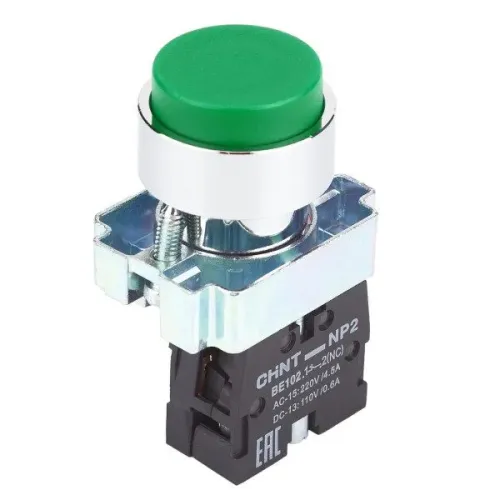Кнопка NP2-BL31 без підсвітки зелена 1NO IP40 Кнопка NP2-BL31 без підсвітки зелена 1NO IP40