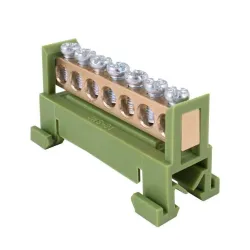 Шина нульова e.bs.stand.1.7.green 7 отв., зелений Шина нульова e.bs.stand.1.7.green 7 отв., зелений