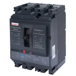 Силовой автоматический выключатель e.industrial.ukm.100R.80 с регулировкой, 3р, 80А Силовой автоматический выключатель e.industrial.ukm.100R.80 с регулировкой, 3р, 80А