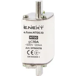 Запобіжник плавкий e.fuse.NT00.10, габарит 00, 10А Запобіжник плавкий e.fuse.NT00.10, габарит 00, 10А