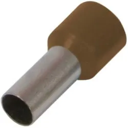 Изолированный наконечник втулочный e.terminal.stand.e10-12.brown 10,0 кв.мм, коричневый, 100шт Изолированный наконечник втулочный e.terminal.stand.e10-12.brown 10,0 кв.мм, коричневый, 100шт