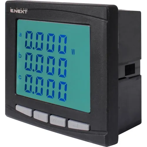 Аналізатор параметрів мережі e.meter.pro.96.m.lcd 96х96мм, АС 230В, 5А, 0-450В, RS-485 Аналізатор параметрів мережі e.meter.pro.96.m.lcd 96х96мм, АС 230В, 5А, 0-450В, RS-485