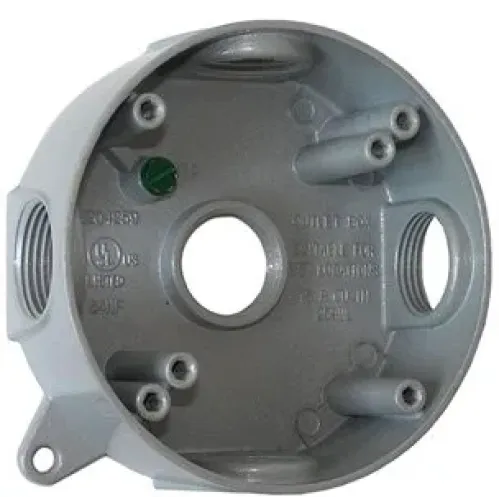 Коробка розподільча (монтажна) металева без кришки e.industrial.pipe.db.round.thread.5.x.3/4", кругла на 5 різьбових вводів для труб 3/4" Коробка розподільча (монтажна) металева без кришки e.industrial.pipe.db.round.thread.5.x.3/4", кругла на 5 різьбових вводів для труб 3/4"