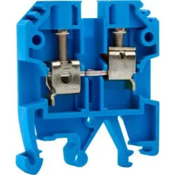 Клемная колодка наборная на DIN-рельсе e.tc.din.pro.4.blue, синяя, без крышки Клемная колодка наборная на DIN-рельсе e.tc.din.pro.4.blue, синяя, без крышки
