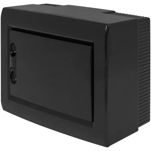 Корпус пластиковый на 8 модулей e.plbox.pro.n.08b.black навесной, черный с непрозрачными дверцами IP40 Корпус пластиковый на 8 модулей e.plbox.pro.n.08b.black навесной, черный с непрозрачными дверцами IP40