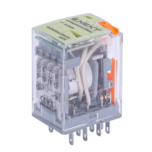 Реле промежуточное e.relay.pro.5.4.230AC, 5А, 4 группы контактов, катушка 230В АC Реле промежуточное e.relay.pro.5.4.230AC, 5А, 4 группы контактов, катушка 230В АC