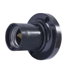 Патрон бакелітовий e.lamp socket wall side.E27.bk.black, настінний Е27, чорний Патрон бакелітовий e.lamp socket wall side.E27.bk.black, настінний Е27, чорний