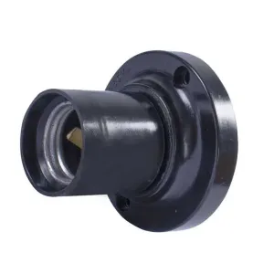 Патрон бакелітовий e.lamp socket wall side.E27.bk.black, настінний Е27, чорний Патрон бакелітовий e.lamp socket wall side.E27.bk.black, настінний Е27, чорний