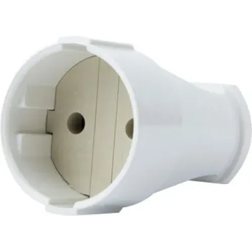 Розетка переносная e.socket.001.10.white, без з/к,10А белая Розетка переносная e.socket.001.10.white, без з/к,10А белая