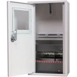 Корпус e.mbox.stand.n.f1.08.z металевий, під 1-ф. лічильник, 8 мод., навісний, з замком Корпус e.mbox.stand.n.f1.08.z металевий, під 1-ф. лічильник, 8 мод., навісний, з замком