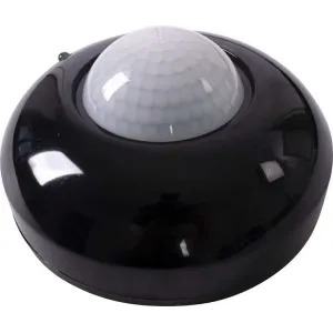 Датчик руху інфрачервоний потолковий e.sensor.pir.07.black(чорний), 360°, IP20 Датчик руху інфрачервоний потолковий e.sensor.pir.07.black(чорний), 360°, IP20