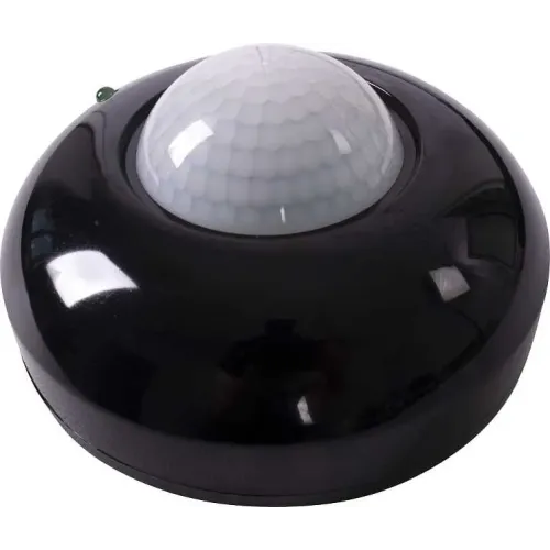 Датчик движения инфракрасный потолочный e.sensor.pir.07.black(черный), 360°, IP20 Датчик движения инфракрасный потолочный e.sensor.pir.07.black(черный), 360°, IP20