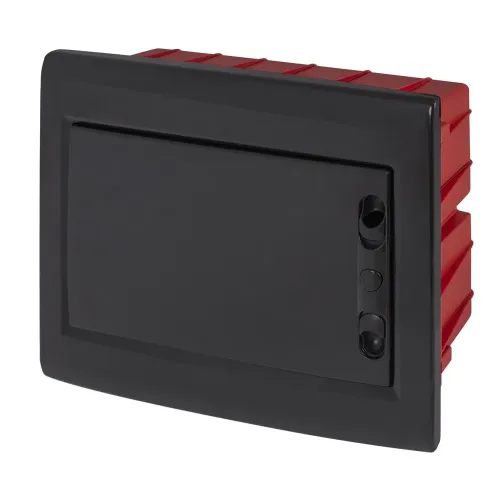Корпус пластиковый на 12 модулей e.plbox.pro.w.12b.black встроенный, черный с непрозрачными дверцами IP40 Корпус пластиковый на 12 модулей e.plbox.pro.w.12b.black встроенный, черный с непрозрачными дверцами IP40