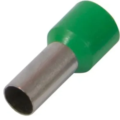 Изолированный наконечник втулочный e.terminal.stand.e2508.green 2,5 кв.мм, зеленый, 100шт Изолированный наконечник втулочный e.terminal.stand.e2508.green 2,5 кв.мм, зеленый, 100шт