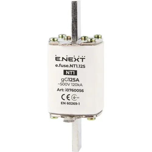 Запобіжник плавкий e.fuse.NT1.125, габарит 1, 125А Запобіжник плавкий e.fuse.NT1.125, габарит 1, 125А