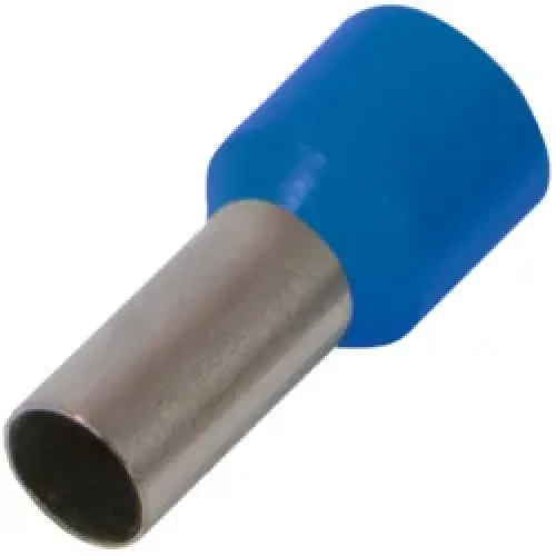 Изолированный наконечник втулочный e.terminal.stand.e1508.blue 1,5 кв.мм, синий, 100шт Изолированный наконечник втулочный e.terminal.stand.e1508.blue 1,5 кв.мм, синий, 100шт