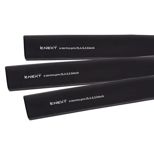Термоусаджувальна трубка з клейовим шаром e.termo.pro.15,4.5,2.black, 15,4/5,2, 1м, чорна Термоусаджувальна трубка з клейовим шаром e.termo.pro.15,4.5,2.black, 15,4/5,2, 1м, чорна