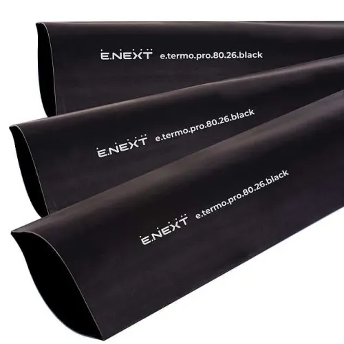 Термоусадочная трубка с клеевым слоем e.termo.pro.80.26.black, 80/26, 1м, черная Термоусадочная трубка с клеевым слоем e.termo.pro.80.26.black, 80/26, 1м, черная