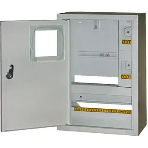 Корпус e.mbox.stand.n.f1.16.z.e металлический, под 1-ф. электронный счетчик, 16 мод., навесной, с замком Корпус e.mbox.stand.n.f1.16.z.e металлический, под 1-ф. электронный счетчик, 16 мод., навесной, с замком