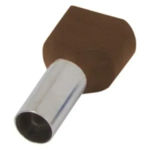 Изолированный наконечник e.terminal.stand.te.2.10.brown (TE10-14 brown) 2x10 кв.мм, коричневый, 100шт Изолированный наконечник e.terminal.stand.te.2.10.brown (TE10-14 brown) 2x10 кв.мм, коричневый, 100шт