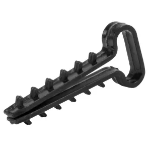 Дюбель - ялинка 14 mm для плоского проводу e.metiz.dowel.flat.fir.black.14, чорний 100 шт. Дюбель - ялинка 14 mm для плоского проводу e.metiz.dowel.flat.fir.black.14, чорний 100 шт.