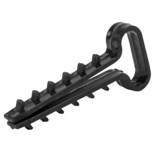 Дюбель - ялинка 14 mm для плоского проводу e.metiz.dowel.flat.fir.black.14, чорний 100 шт. Дюбель - ялинка 14 mm для плоского проводу e.metiz.dowel.flat.fir.black.14, чорний 100 шт.