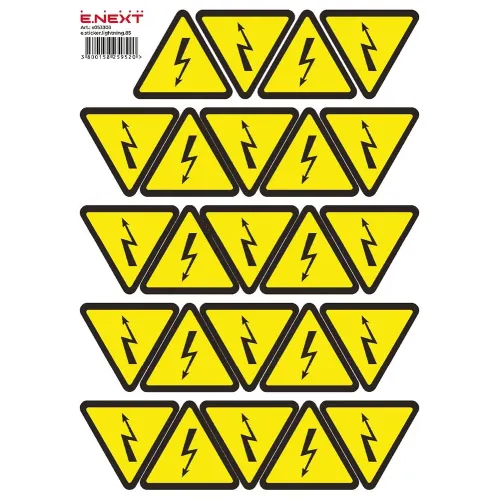 Самоклеюча наклейка "Молния" e.sticker.lightning.85 (85х85х85мм) 20 шт/аркуш Самоклеюча наклейка "Молния" e.sticker.lightning.85 (85х85х85мм) 20 шт/аркуш