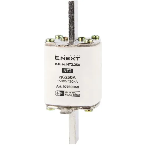 Запобіжник плавкий e.fuse.NT2.250, габарит 2, 250А Запобіжник плавкий e.fuse.NT2.250, габарит 2, 250А