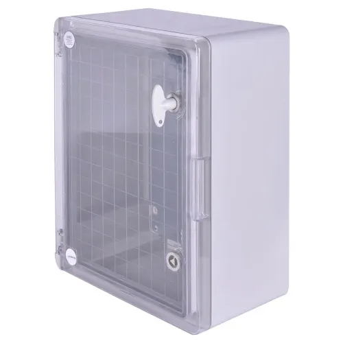 Корпус з ABS-пластику e.plbox.pro.p.40.30.17.tr з прозорими дверцятами 400x300x170мм IP65 Корпус з ABS-пластику e.plbox.pro.p.40.30.17.tr з прозорими дверцятами 400x300x170мм IP65