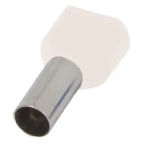 Изолированный наконечник e.terminal.stand.te.2.0.5.white (TE0508 white) 2x0,5 кв.мм, белый, 100шт Изолированный наконечник e.terminal.stand.te.2.0.5.white (TE0508 white) 2x0,5 кв.мм, белый, 100шт